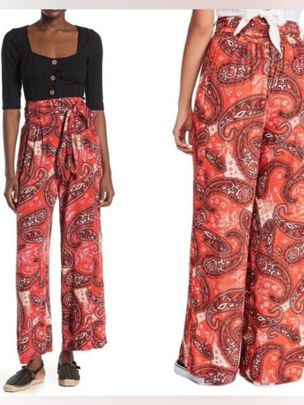 FREE PEOPLE Double Trouble Wide Leg Pants - Picture 3 of 10
